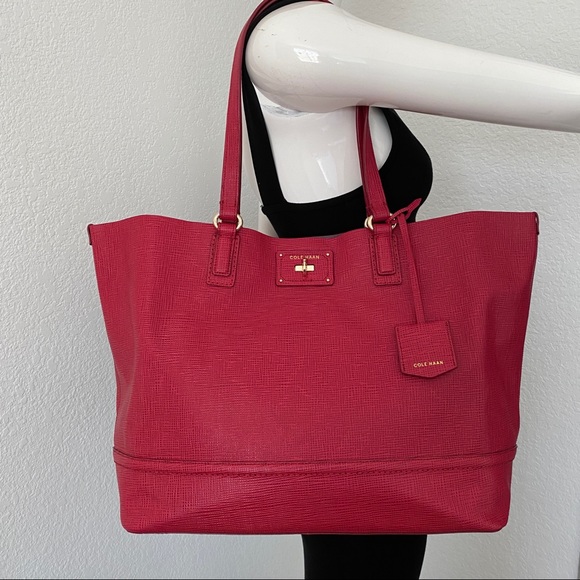 Cole Haan red leather tote - Picture 8 of 13